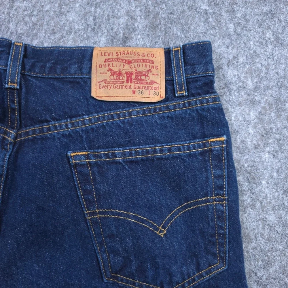Vintage Levi's‎ Mens Regular Straight Leg Jeans Dark Wash Indigo Blue 36x30 y2k